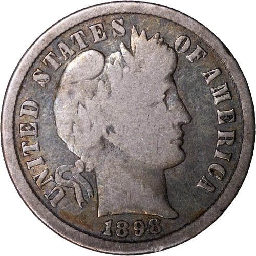 1898-S 10c Barber Dime ~ Good Details