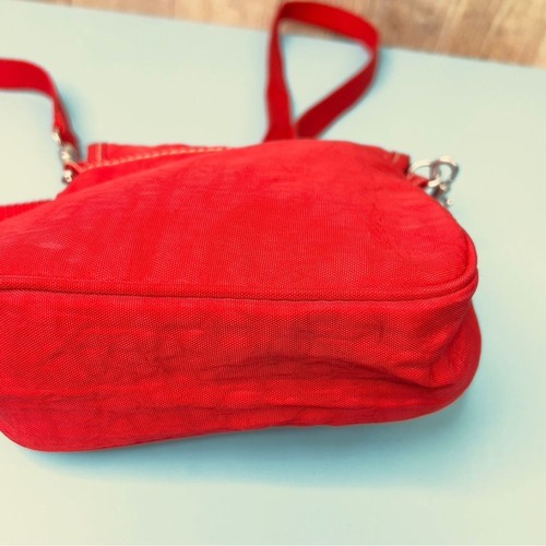 Kipling Small Red Crossbody Purse w/26” Strap br 6-1/2”x7”x2” w/Mirror Inside - Picture 5 of 15