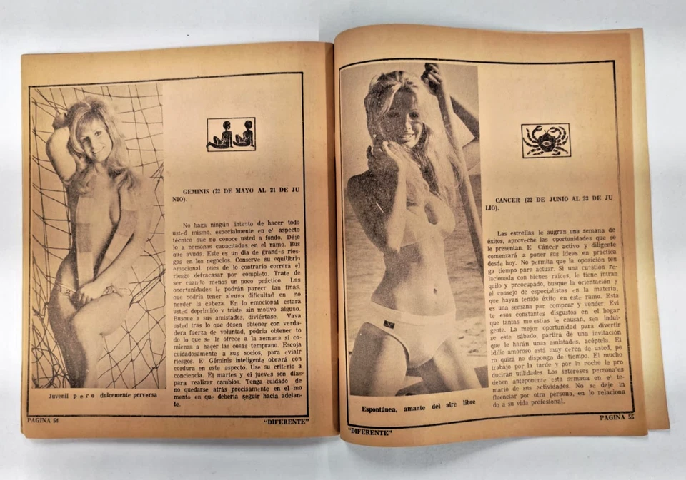 DIFERENTE!, MEXICAN MAGAZINE No 3 JANUARY 1972, LUNA DE MIEL +18 ADULT - Image 4 of 4