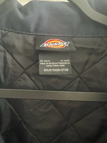 Dickies Eisenhower Jacket Size 5XLR Navy Blue Quilted Lined Workwear image 4