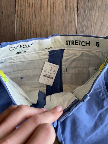 Jcrew Crewcuts Boys Straight Fit Stretch Chino Pant, Blue, Sz 6, NWT - Picture 3 of 4