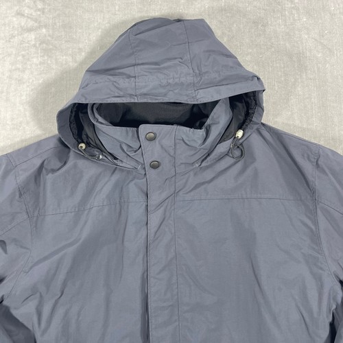 LL Bean Men's XXL Gray 3-in-1 Waterproof Shell Fleece Liner Hooded Jacket - Picture 2 of 8