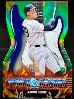 2026 Bowman Chrome - Aaron Judge #PC-1 - Power Chords Die Cut Green /99