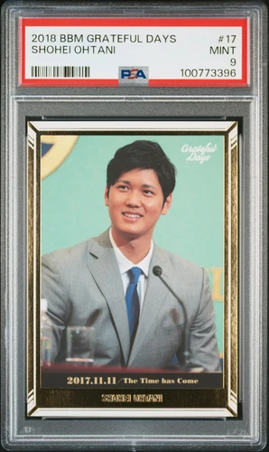 2018 BBM GRATEFUL DAYS #17 SHOHEI OHTANI PSA 9