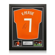 Robin Van Persie Signed Original Holland 2008-10 Football Shirt. Standard Frame