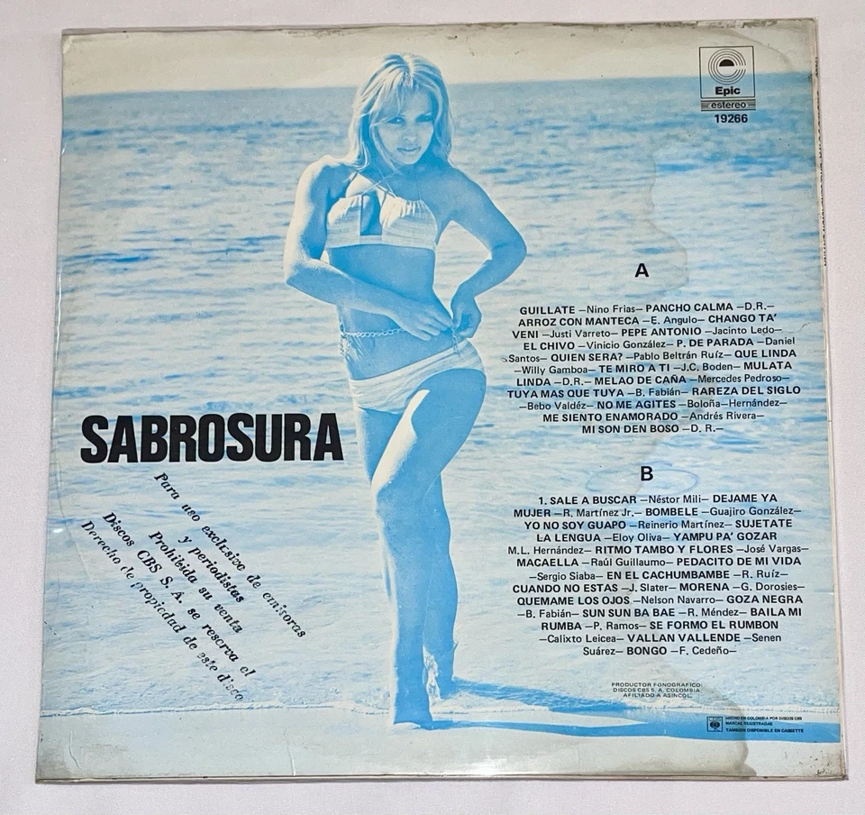 Orquesta Sensacion Latina ‎– Sabrosura - Salsa, Guaguanco Epic Colombia 1979 - Image 2 of 4