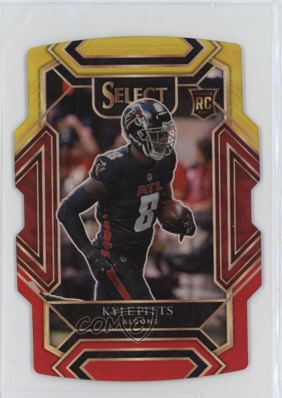2021 Panini Select Club Level Red & Yellow Prizm Die-Cut Kyle Pitts Rookie RC