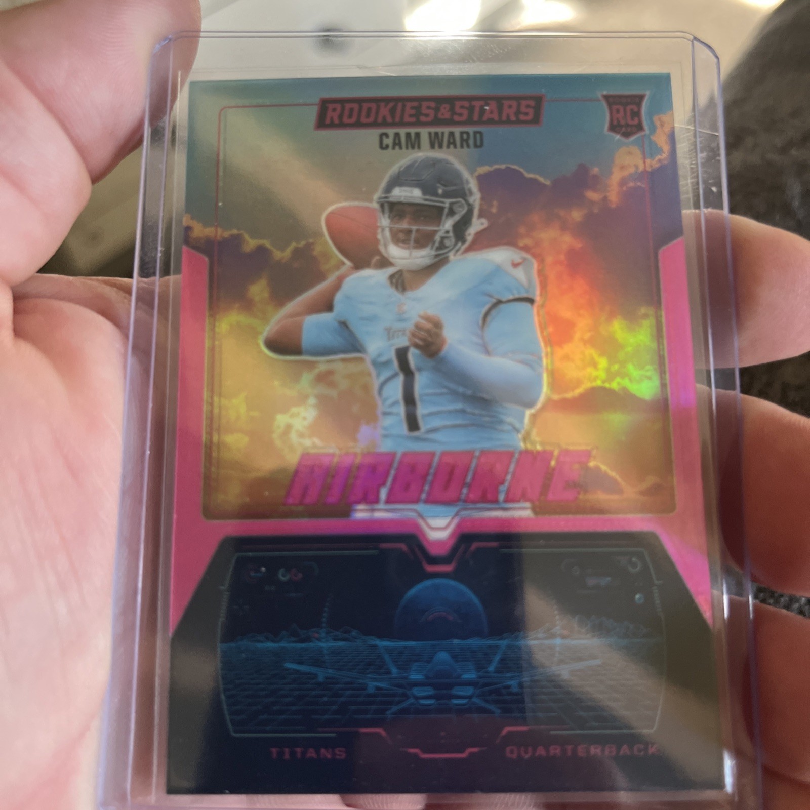 2025 Panini Rookies & Stars - Cam Ward Pink Airborne Rookie /75 #29 (RC)