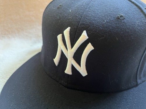 💙New Era MLB On-Field NY YANKEES 59Fifty 5950 Fitted Hat Cap sz 8 USA made - Picture 2 of 12