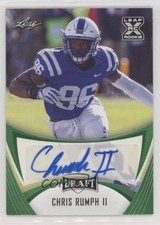 2021 Leaf Draft Auto Green Chris Rumph II #BA-CR2 Auto 1cx3