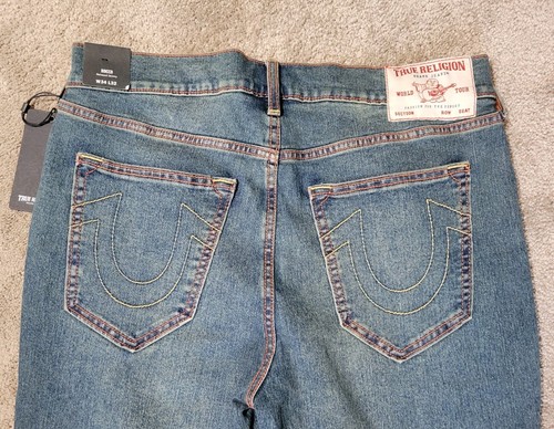 True Religion Rocco Relaxed Skinny Jeans Men's 34x32 Medium Steamy Wash NWT - Picture 5 of 15