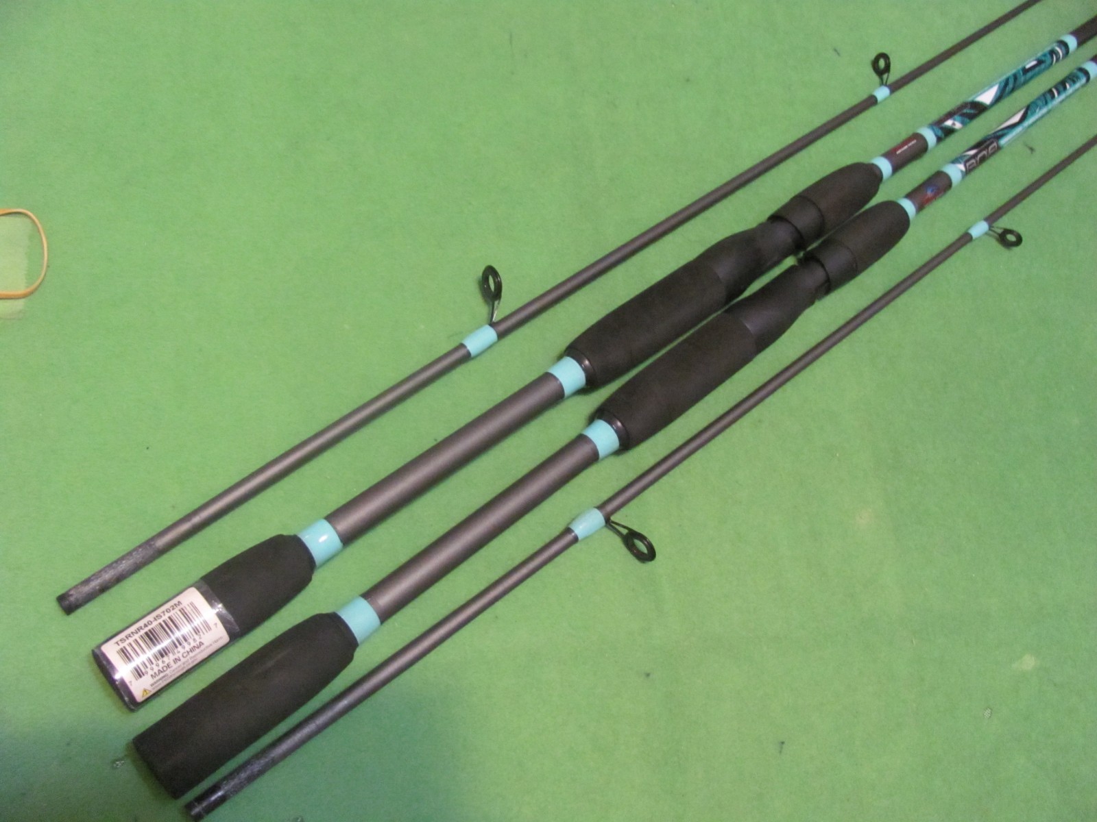 Lot of 2 Tsunami RIGGED N READY 7' 0" Medium Action 2-Piece Spinning Rods.
