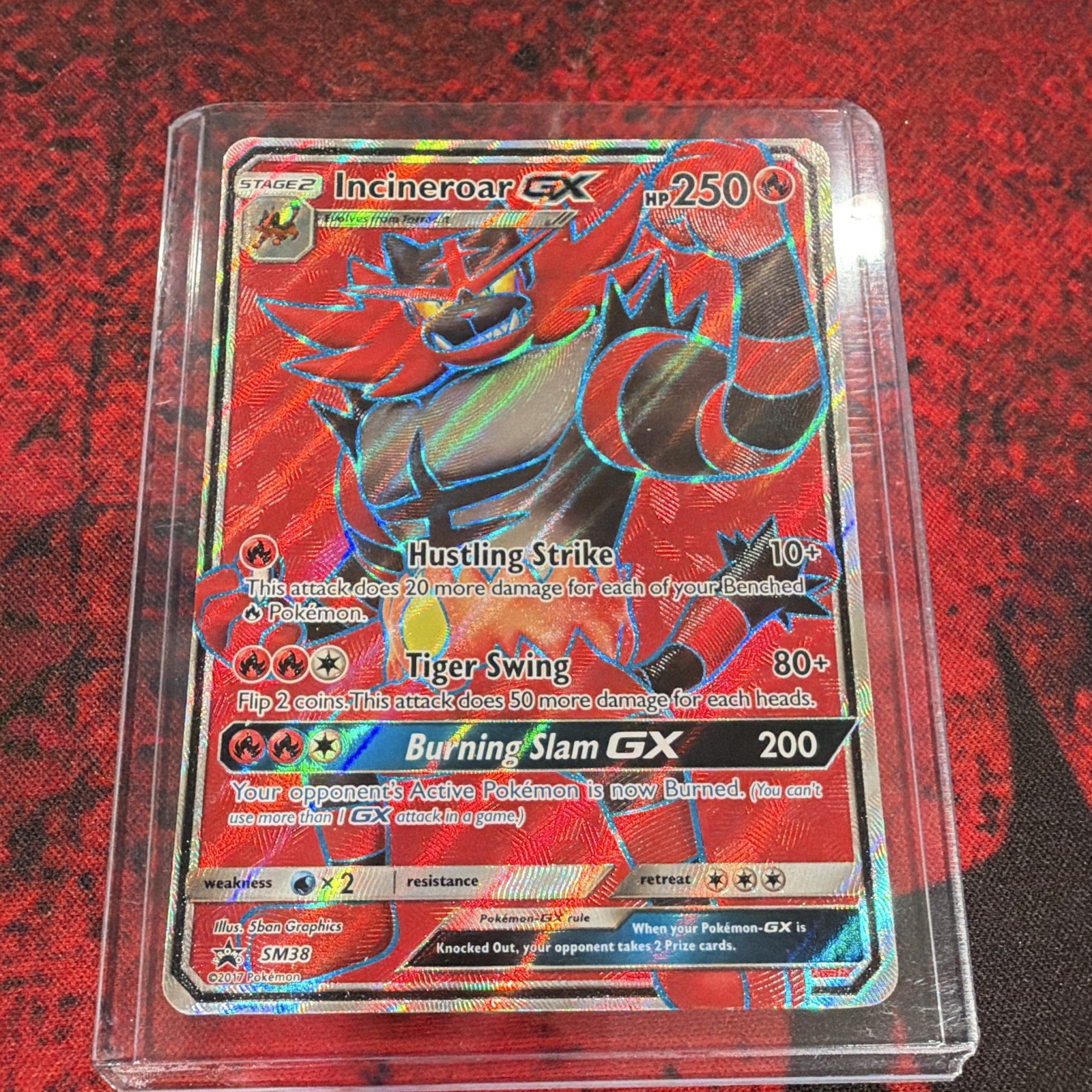 Pokémon Incineroar GX SM38 Sun & Moon Promo Holo GX 250 HP Stage 2 English 2017