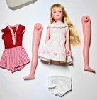 Vintage 1965 ELITE CREATIONS SANDY DOLL & OUTFITS Skipper Clone CUTE! FREE SHIP!