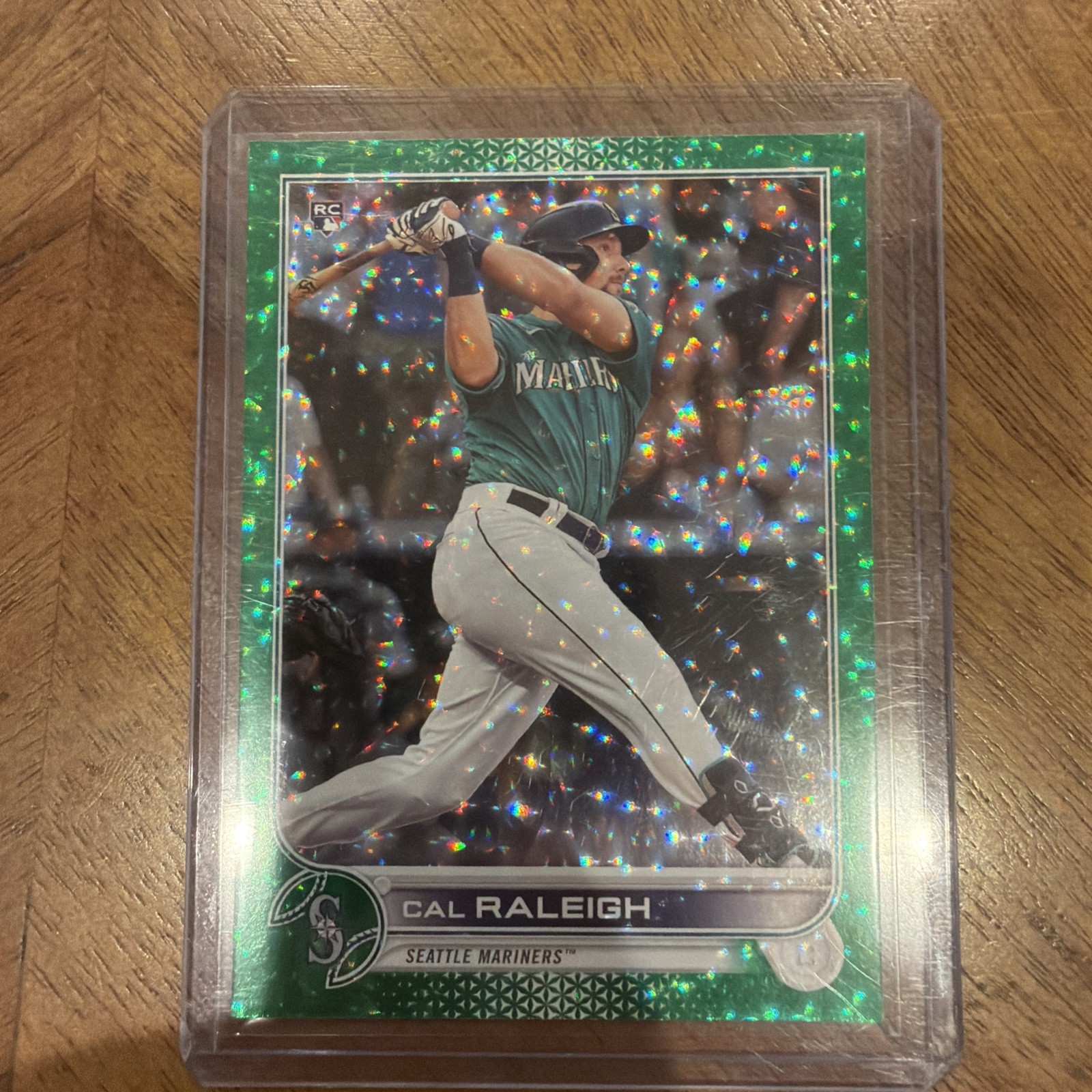 2022 Topps Series 1 - Cal Raleigh #277 Green Foil /499 (RC)