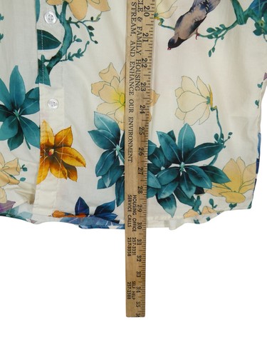 Father Sons Slim Fit Hemd Herren XL Blumen Langarm Knopfleiste Stretch - Bild 7 von 11