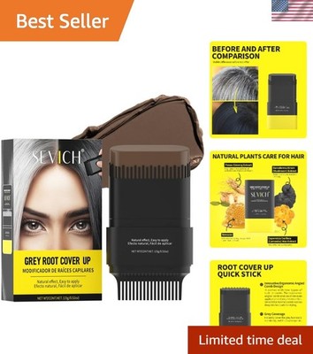 2-in-1 Touch Up Comb - Dual-Sided Hair Root Touch-Up Stick, Medium Brown 15g