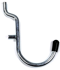 Thick Pegboard Hooks Pegboard J Hook for 1/4 in with Tips and Peg Locks -100 PCS