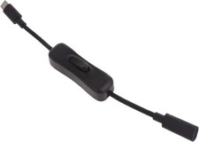 Vugyue Black Power Switch USB C Male to Female Type C Extension 2 inches