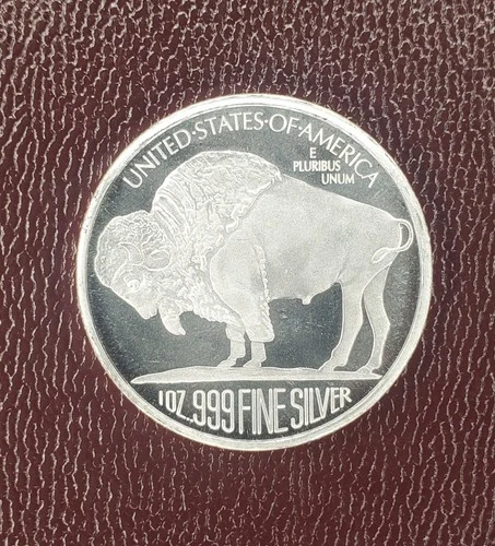 1 Troy OZ .999 Fine Silver Indian Head Buffalo Round Bullion Coin Liberty USA BU