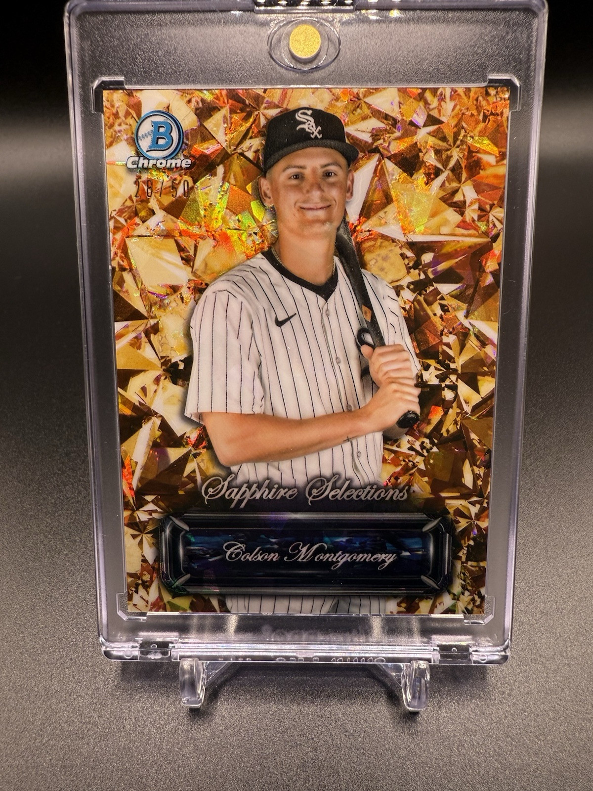2024 Bowman Chrome Sapphire Colson Montgomery (RC) Sapphire Selections Gold /50