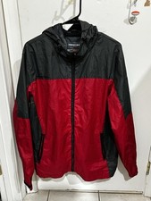 Mens Hawke  Co Hooded Performance Jacket Sz M Rain Water Resistant Black