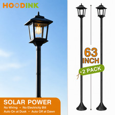 2 pcs Solar Lamp Post Lights Outdoor Garden Post Lantern Waterproof for Patio