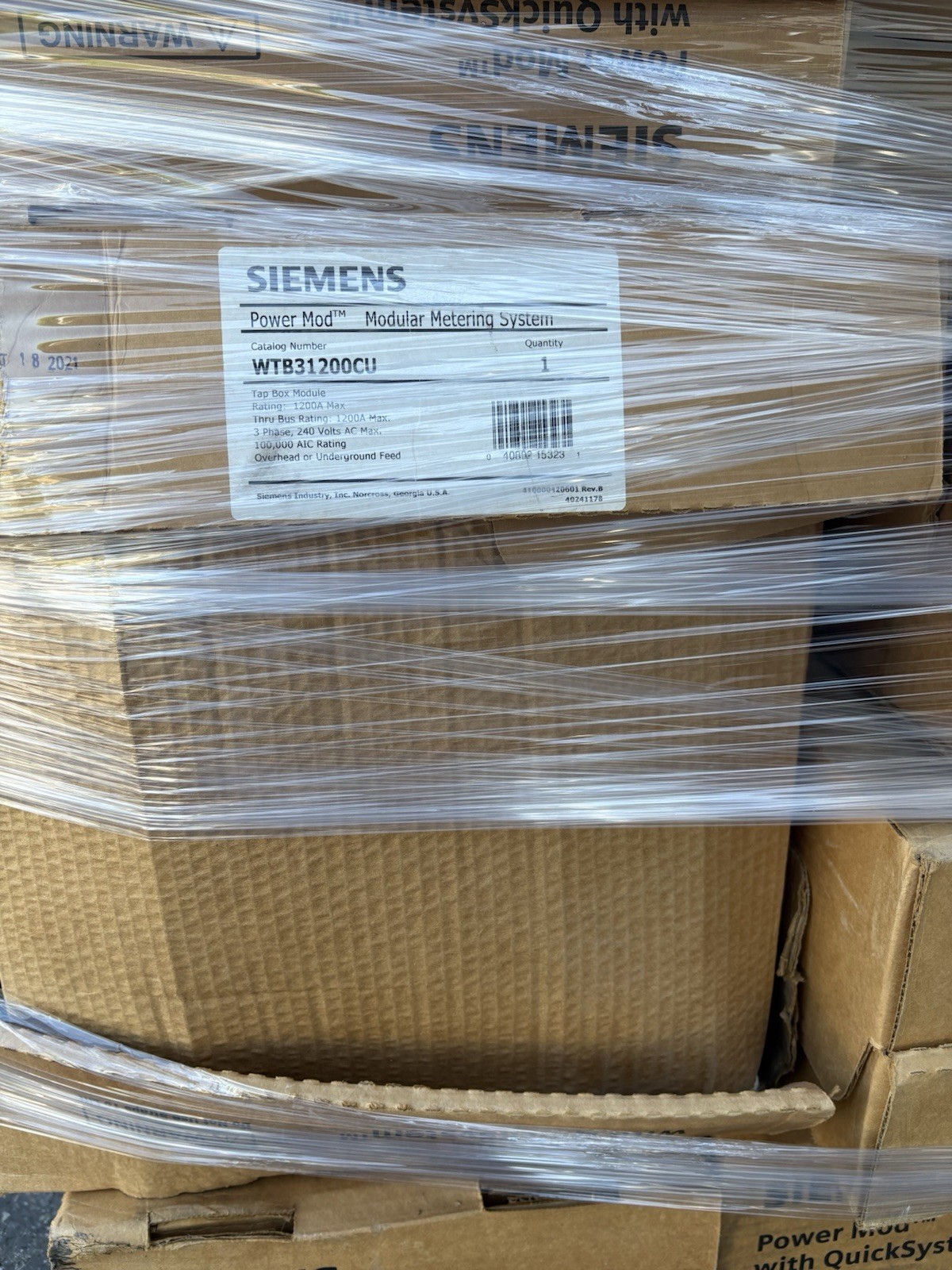 Siemens WTB31200CU 3PH 1200A Nema 3R OH/UG Service Entrance Tap Box WARRANTY ⚡️