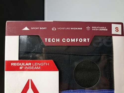 NEW Men Reebok Tech Comfort Performance Boxer Briefs Air Flow Pouch 3 Pack-SMALL - Picture 5 of 7