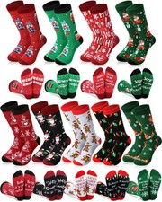 9 Pairs Funny Men's Christmas Socks Male Christmas Gifts Xmas Socks Christmas...