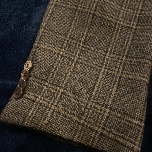 Napoli di Nordstrom Sport Mantel Loro Piana 100% Kaschmir Herren 50 R braun kariert, - Bild 5 von 24