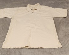 Original Island Sport Shirt Mens Large Polo Beige Short Sleeve 100 Cotton