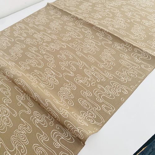 Beige Gray Heaven #A 15x40 Vintage Japanese Kimono Silk Fabric Panel RT55 - Picture 2 of 7