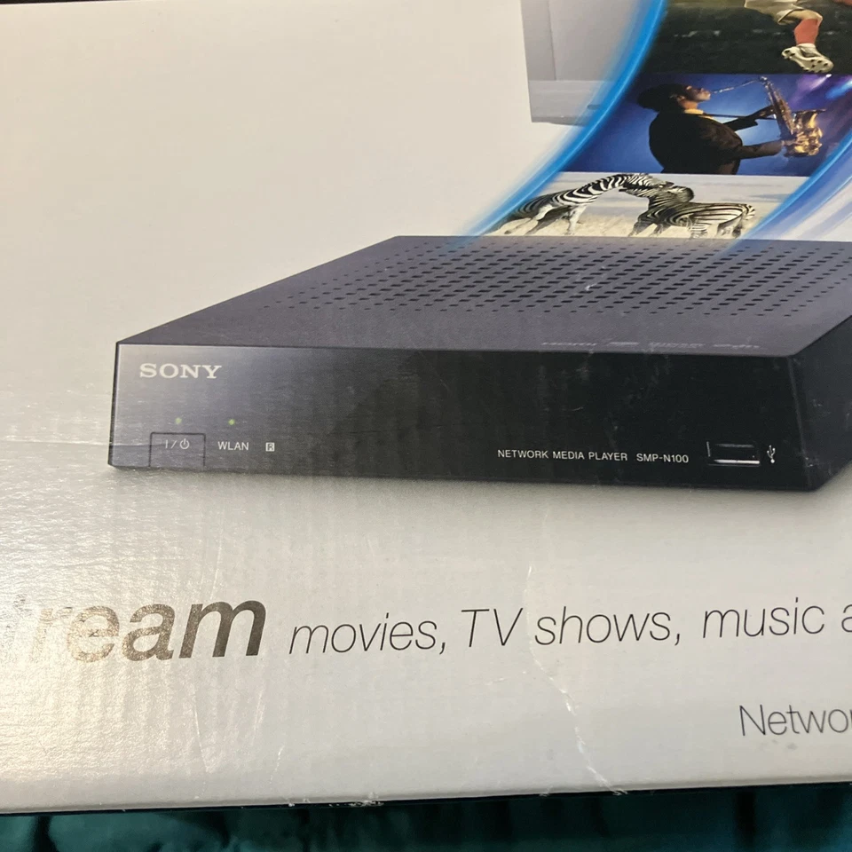 Sony SMP-N100 Network Media Player Wi-Fi With Remote and cables OPEN BOX - Image 4 of 4