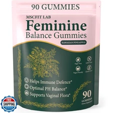 Feminine Balance Gummies for Women Vital Health and Wellness | 90 Gummies (45