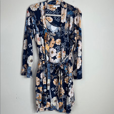 Johnny Was Pajama Set Robe Night Gown 2 Piece Size XS / Small