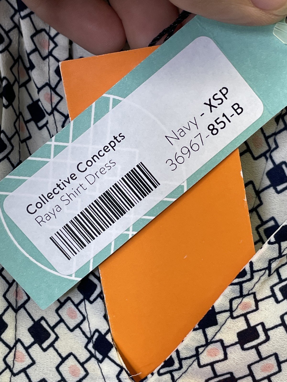 Collective Concepts Raya Shirt Dress Womens XSP Boho Geo Stitch Fix NWT