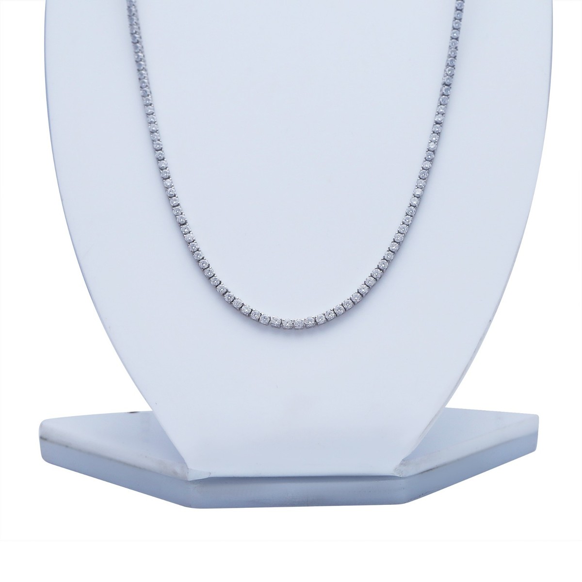 3Ct–7Ct Lab Grown Diamond Tennis Necklace 925 Sterling Silver