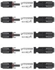 VOU 5Pairs(10AWG) DC Solar photovoltaic PV Connector 5 Pairs 10AWG Male/Female