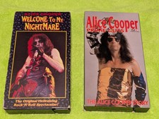 Alice Cooper VHS - Welcome To My Nightmare & Prime Cuts- The Alice Cooper Story