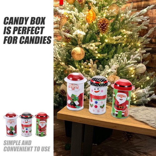 Caja de galletas de Navidad con soporte de chocolate y lata de galletas de Navidad de 3 piezas - Imagen 9 de 12