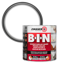 Zinsser BIN Shellac Based Primer Sealer Stain Blocker  Interior Exterior 2.5L