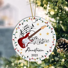 Electric Guitar Christmas Ornament, Bass Guitar Xmas Ornament 2023, Electric ...