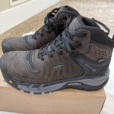KEEN Kansas City Mid Men's Carbon Fiber Toe Electrical Hazard Boots Size 8.5M