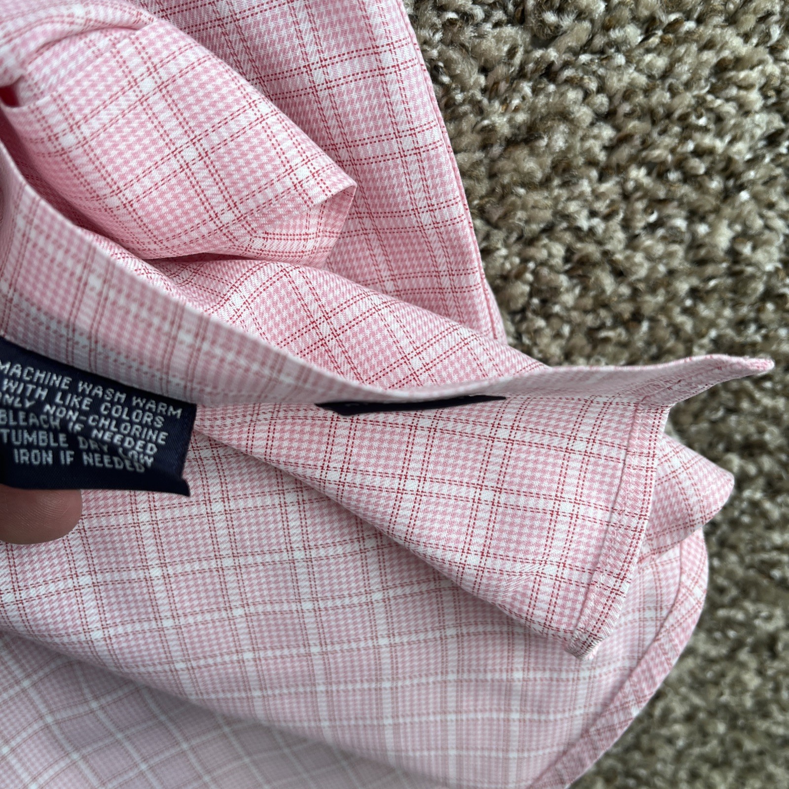 Vintage Faconnable Dress Shirt Designed In France By Albert Goldberg Pink Mens M