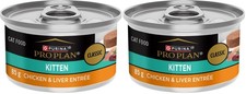 High-Protein Wet Kitten Food, Chicken Liver P t , 3 oz Pull-Top Cans, 48 Pack