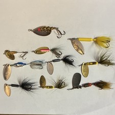  Lot of 10 Rooster Tails and Similar Spinner Lures 