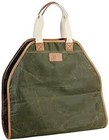 Durable Canvas Firewood Basket with Leather Handles – Foldable, Multipurpose Log