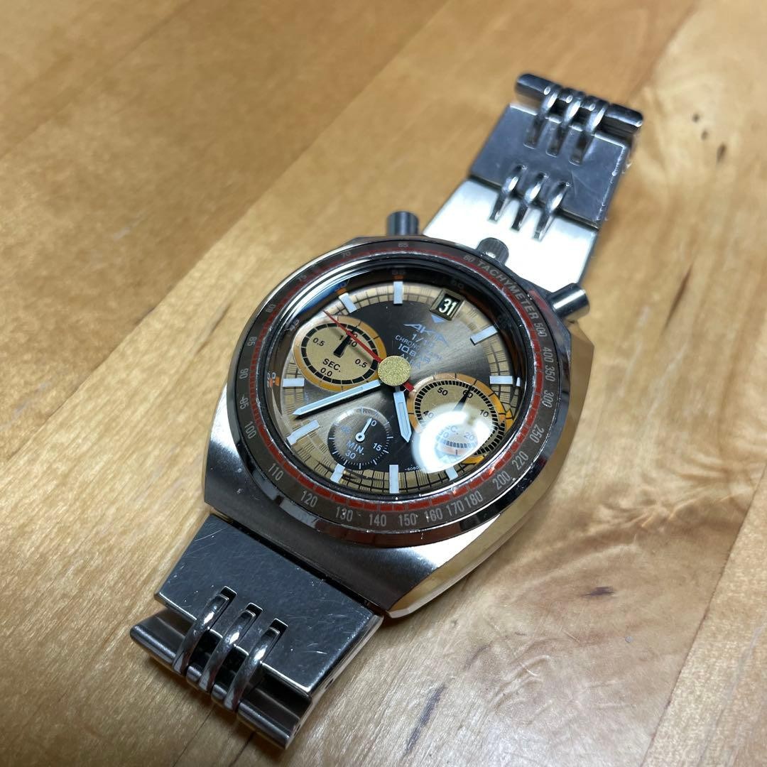 SEIKO ALBA AKA Bullhead Chronograph V657-6060 Vintage Watch