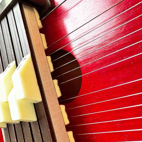 Autoharp By Oscar Schmidt Vintage Red Wooden Easy Chord Musical Instrument - Picture 15 of 22